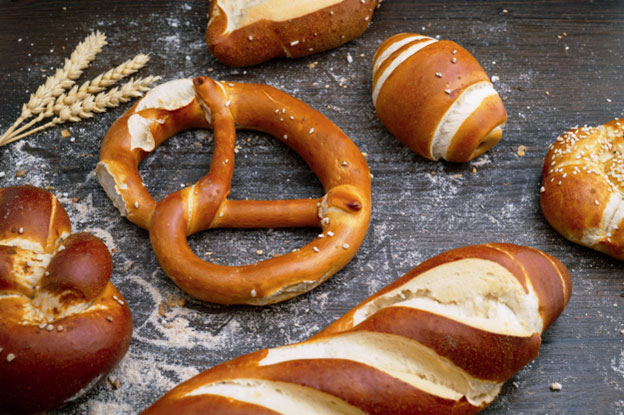 Traditionally  pretzels are made