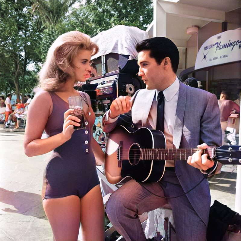 Ann Margret and Elvis Presley on the set of Viva Las Vegas  1964 